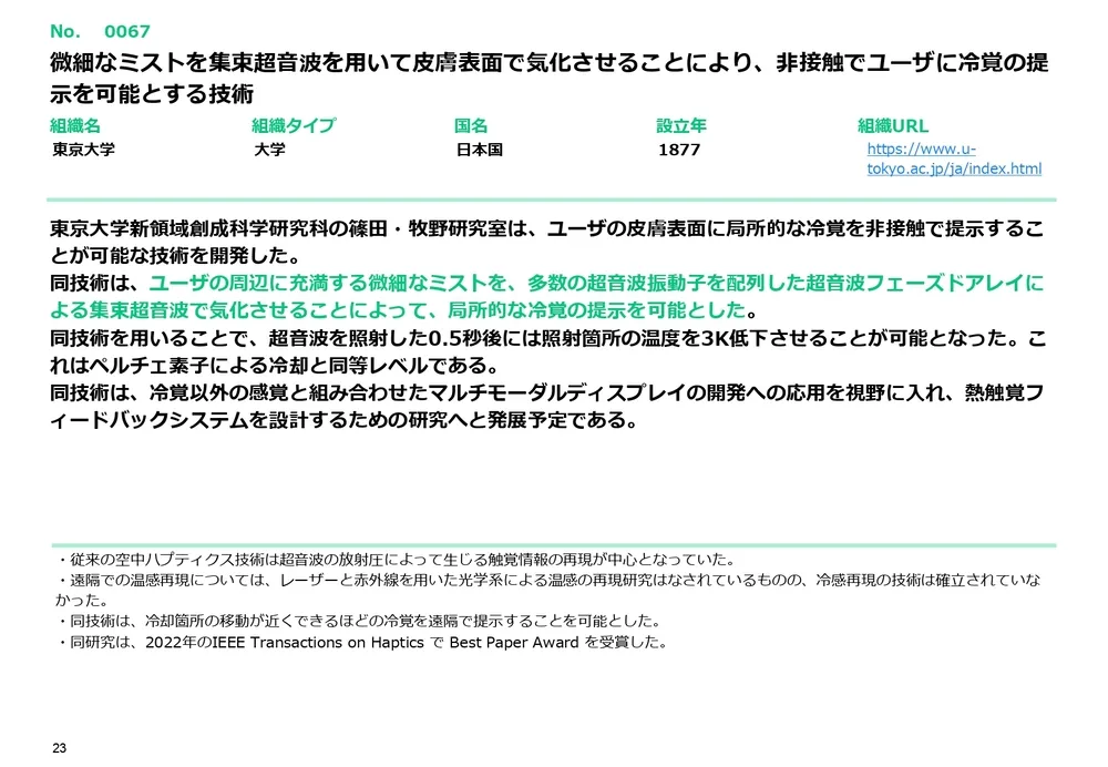 人間の五感を再現する注目技術20選